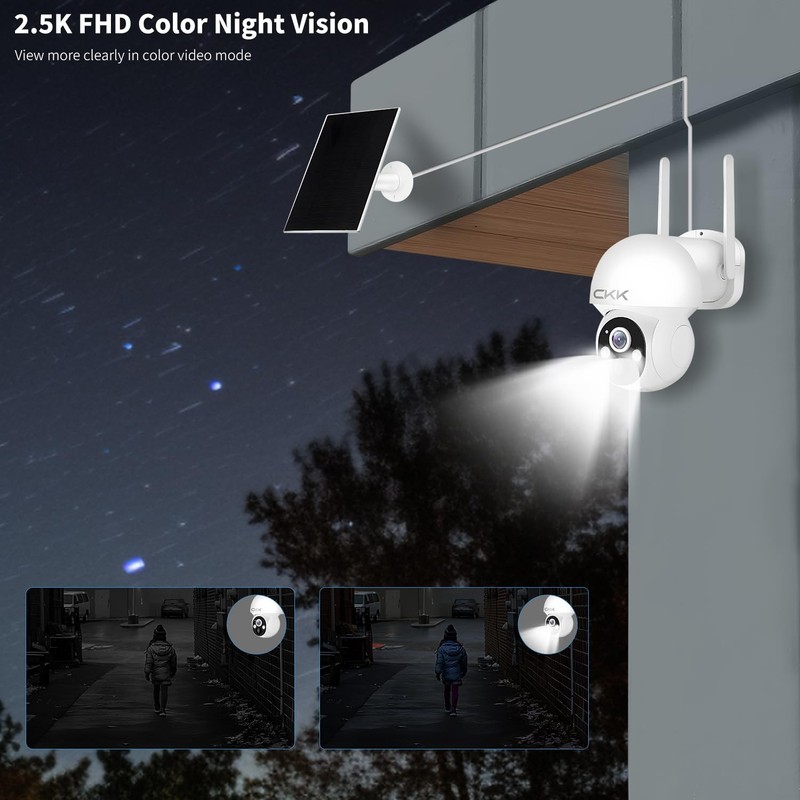 CKK Wireless Cameras for Home/Outdoor Security, Solar Security Cameras Wirele... gallery