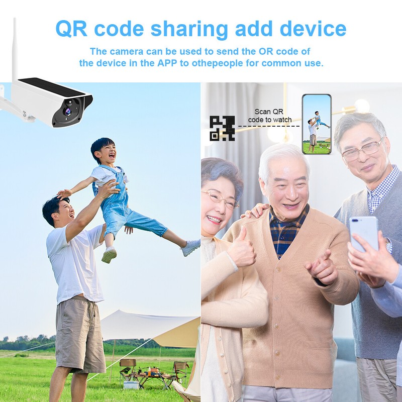 Solar Powered Security Energy Camera Wireless WiFi IP Home CCTV HD Outdoor 1080P gallery