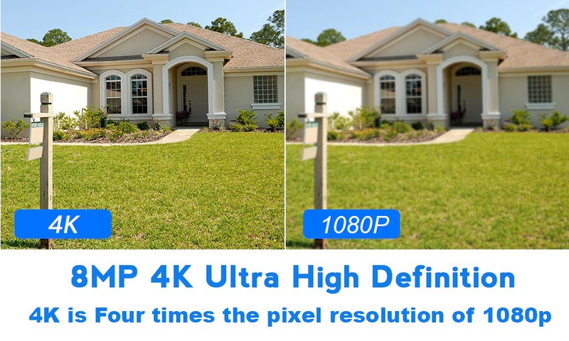 8 Channel 4K NVR (4) 8MP 2160p Home IP POE Dome Security Camera System 1TB HDD gallery