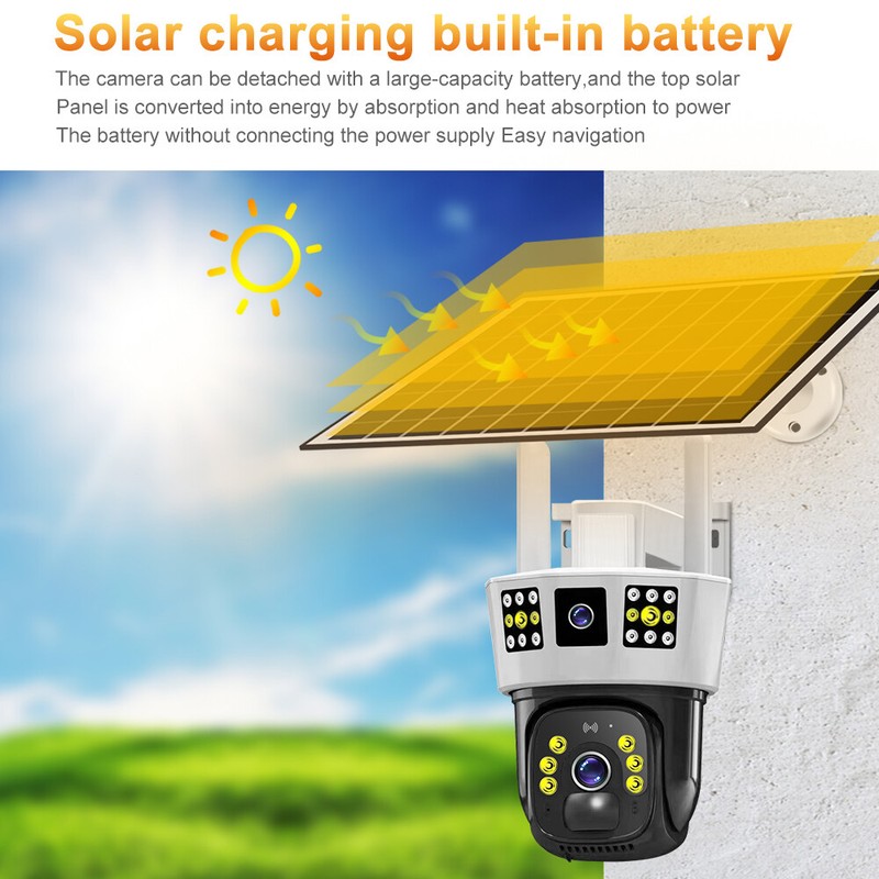 6K 12MP HD Solar Camera 4G SIM Card Wifi Outdoor IP Wireless Security CCTV Surve gallery