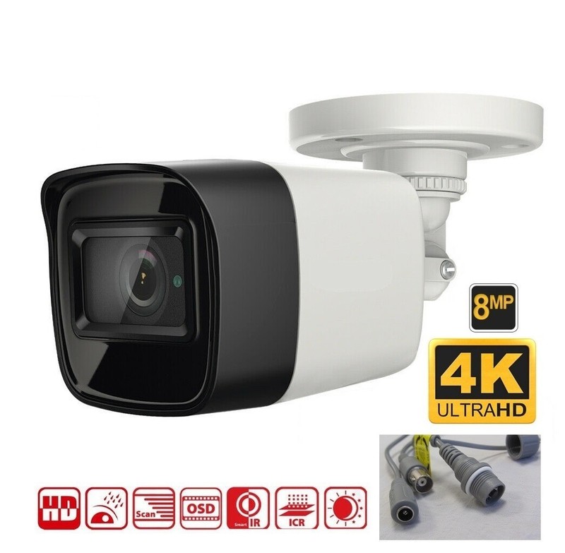 8MP 4K UHD TURBO HD 4-in-1 Analog Outdoor 2.8mm lens Bullet Camera