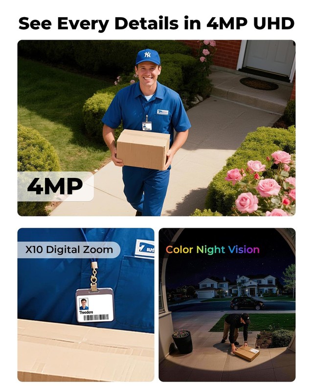 Security Cameras Wireless Outdoor 5G& 2.4G, No Subscription, 2 Cam-Kit,4MP So... gallery