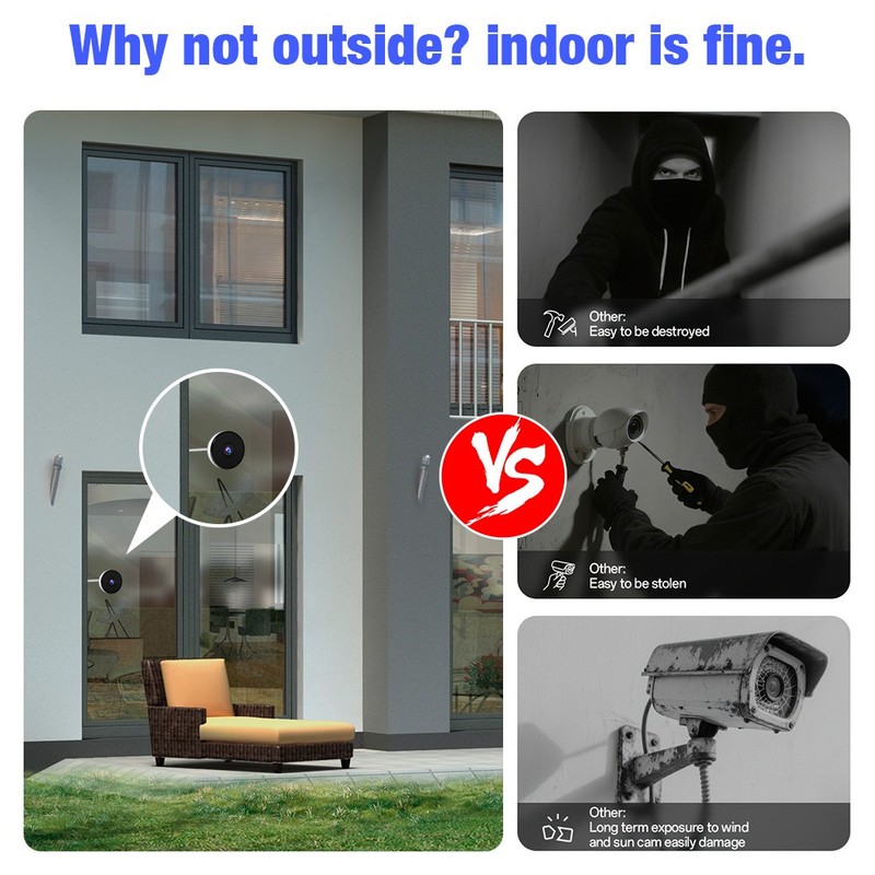 2.4G WIFI Window Camera 4MP Indoor Cameras for Home Security Easy Quick Install gallery
