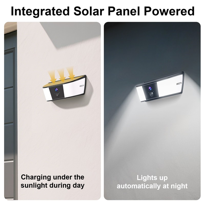Outdoor Wall Lamp Camera 4MP HD WiFi Security Camera 2 Way Audio IP65 Waterproof gallery