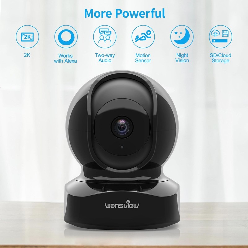 Cameras for Home Security, 2K IP Camera, WiFi Home Indoor Camera for Baby/Pet... gallery