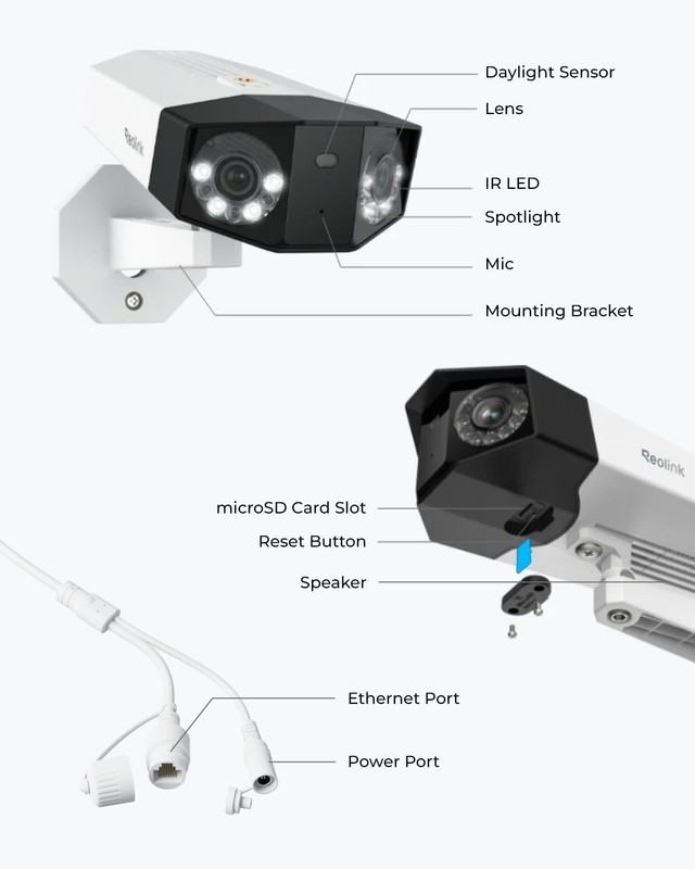 4K PoE Security Camera System, Home Outdoor IP Camera in 180 Degree Viewing A... gallery
