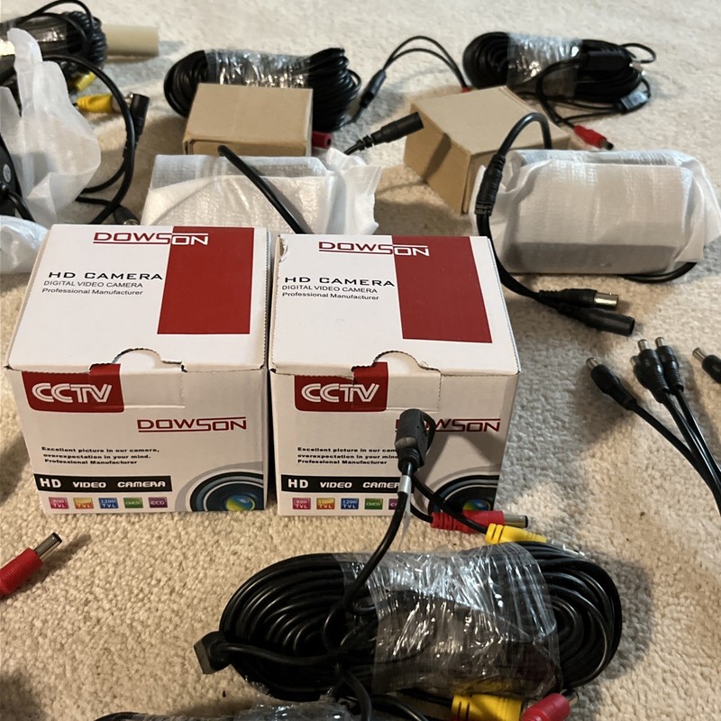 Dawson Waterproof Security Camera Lot Of 6 + 2 Hd dome cameras with Cables CCTV gallery
