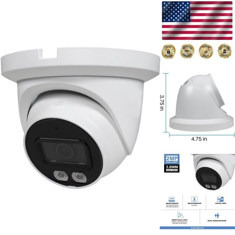 Laser-Precision Eyeball Camera: Dual Light 2MP with Clear Audio Capture
