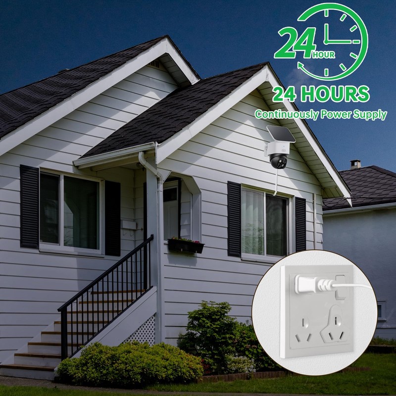 30FT Power Adapter Designed for eufy Security SoloCam S220/S340/S4/E30/E42, e... gallery