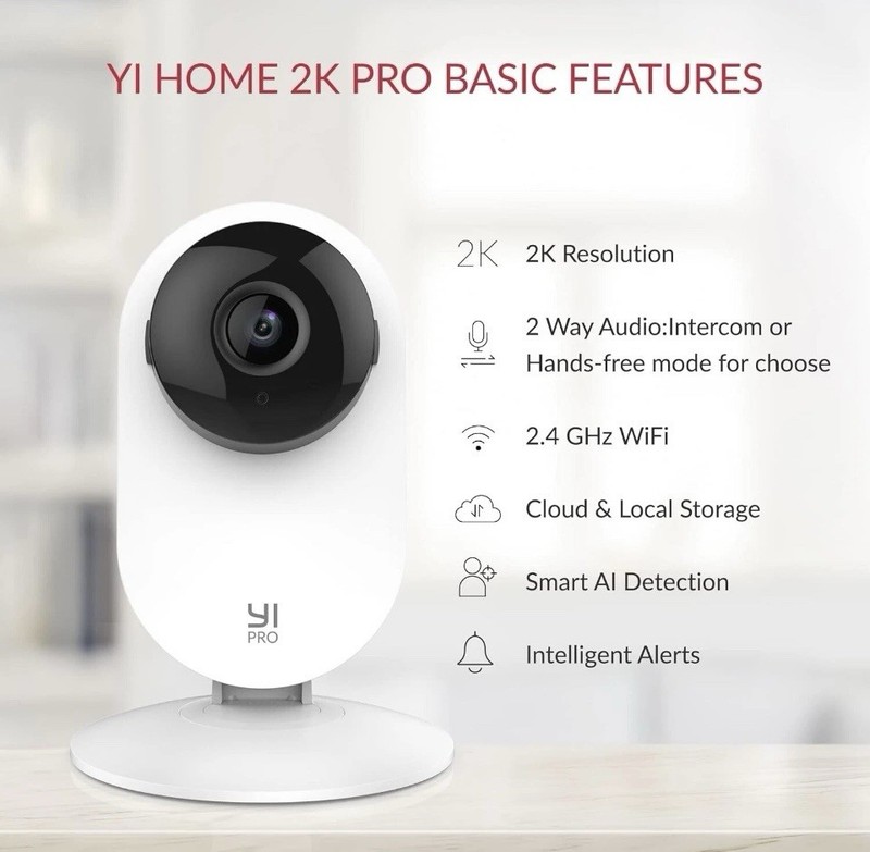 YI Pro 2pc Home Camera 2K Wireless IP Security Surveillance System Night Vision gallery