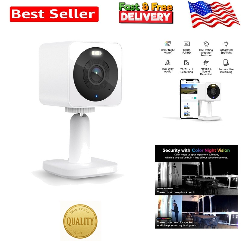 Cam OG Indoor/Outdoor 1080p Wi-Fi Smart Home Security Camera with Color Night…