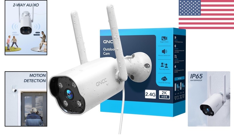 Advanced 2K Outdoor Security Camera - 24/7 Non-Stop Recording & Alexa-Compatible gallery