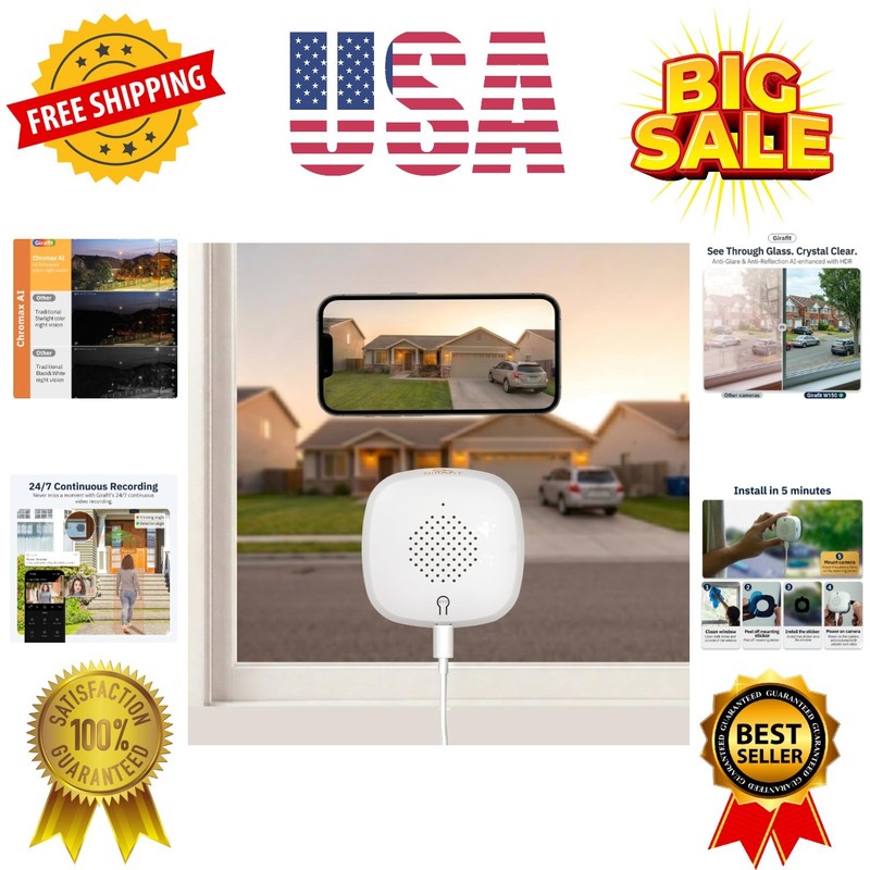 3MP 2K Window Camera,2.4GHz & 5GHz WiFi Indoor Cameras for Home Security with…