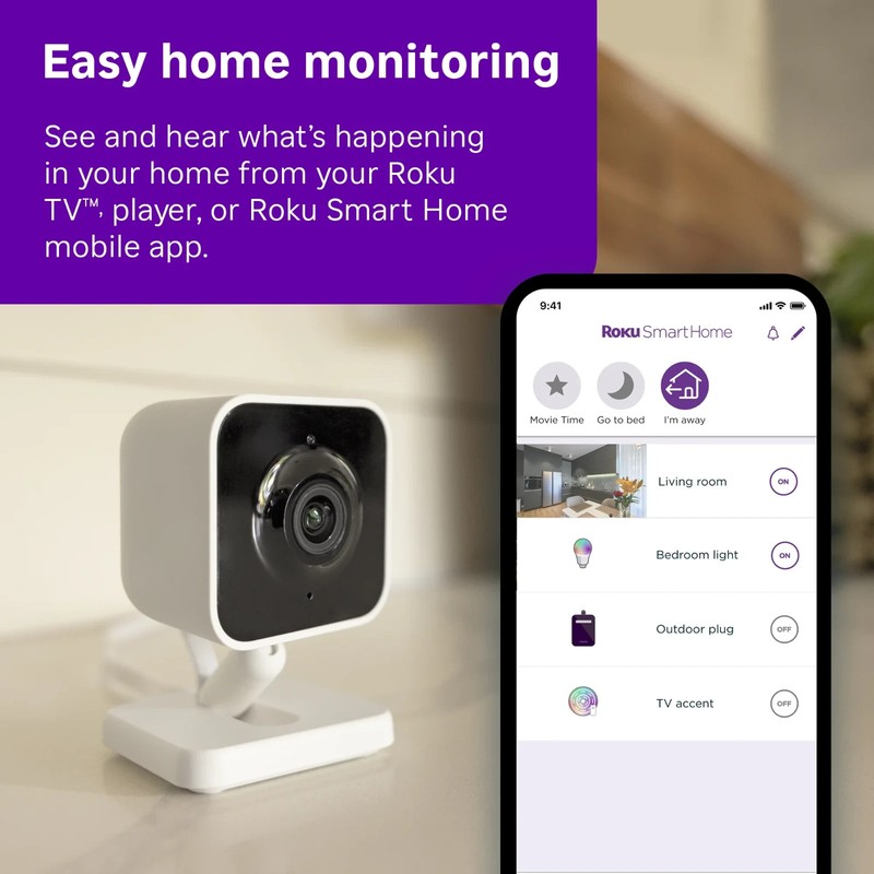 Roku Indoor Camera SE 1080p HD Wired Security Camera Wi-Fi 6 - 1 Pack gallery