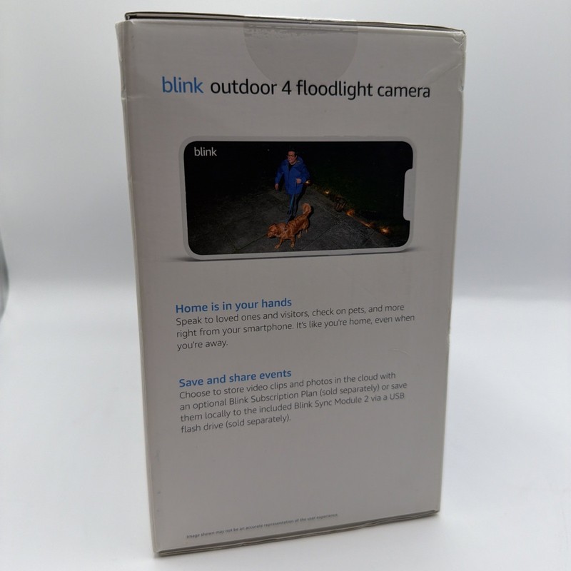 BLINK Outdoor 4 Floodlight Security Camera 1080p Battery Powered Black NEW gallery
