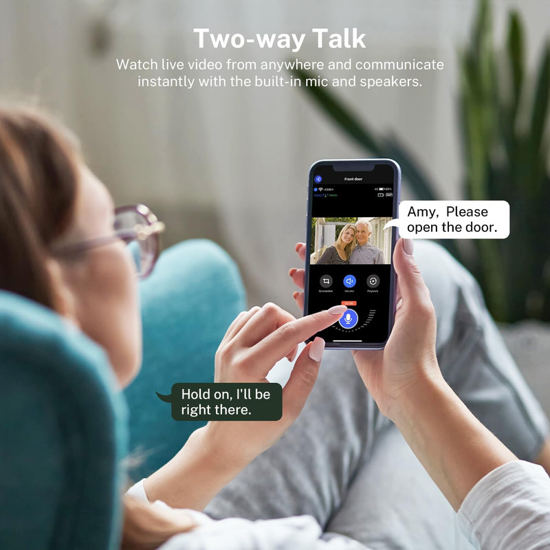 Camara de Timbre Inteligente 1080p Video Wifi Audio Bidireccional Seguridad HD gallery
