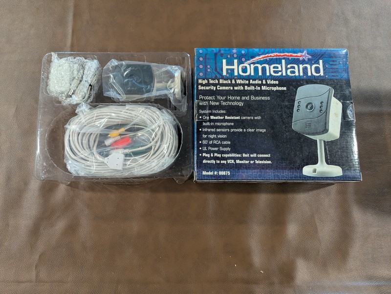 3 Homeland Closed Circuit Security Cameras (Black & White), Infrared Sensor, Mic gallery