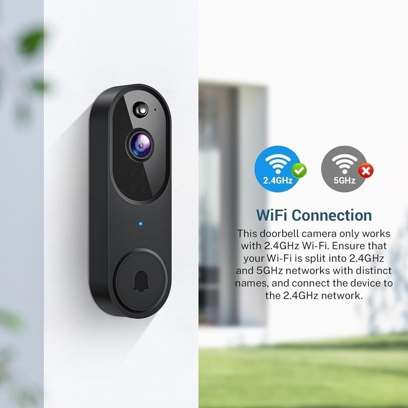 Smart Wi-Fi Doorbell Camera 2-Way Audio Night Vision Motion Detection Security gallery
