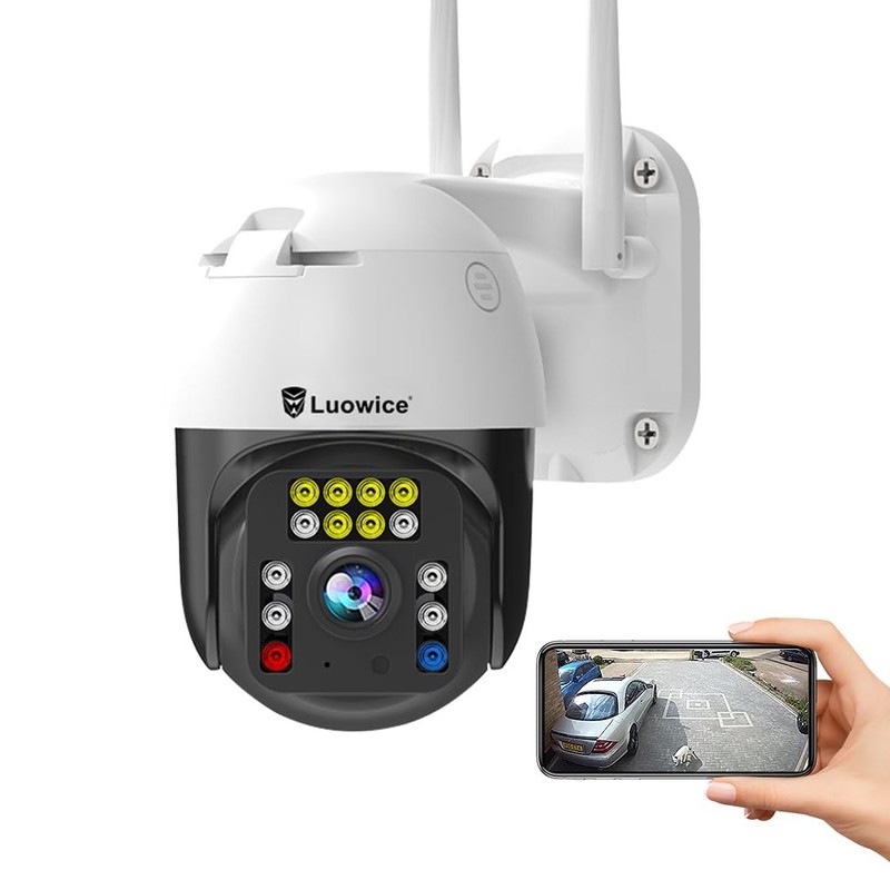 8MP PTZ Security Camera Outdoor FHD WiFi IP Camera with Humaniod Detection, A…