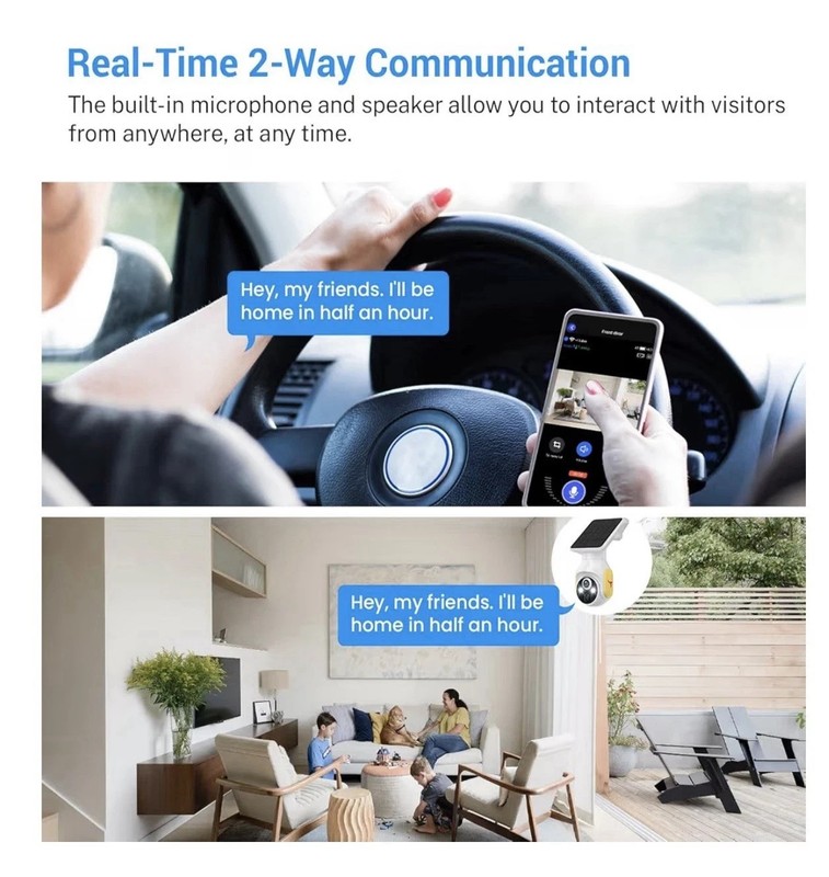 4G 1080p Security Camera Smart AI Human Detect Battery/Solar 2-Way Talk Pan/Tilt gallery