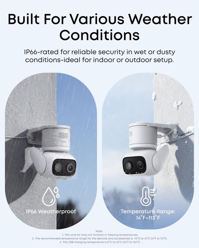 Indoor/Outdoor Security Camera with Color Night Vision, 360° Pan/Tilt, AI Detect gallery