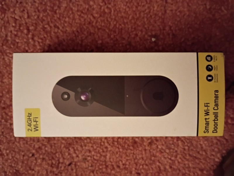 Smart Wi-Fi Doorbell Camera 1080H -WiFi 2.4GHz – Black – Night Vision
