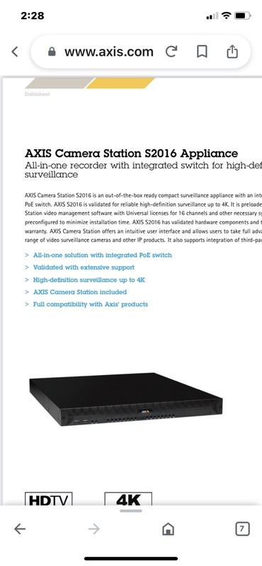 AXIS CAMERA SYSTEM WITH RECORDER - NEW IN BOX gallery