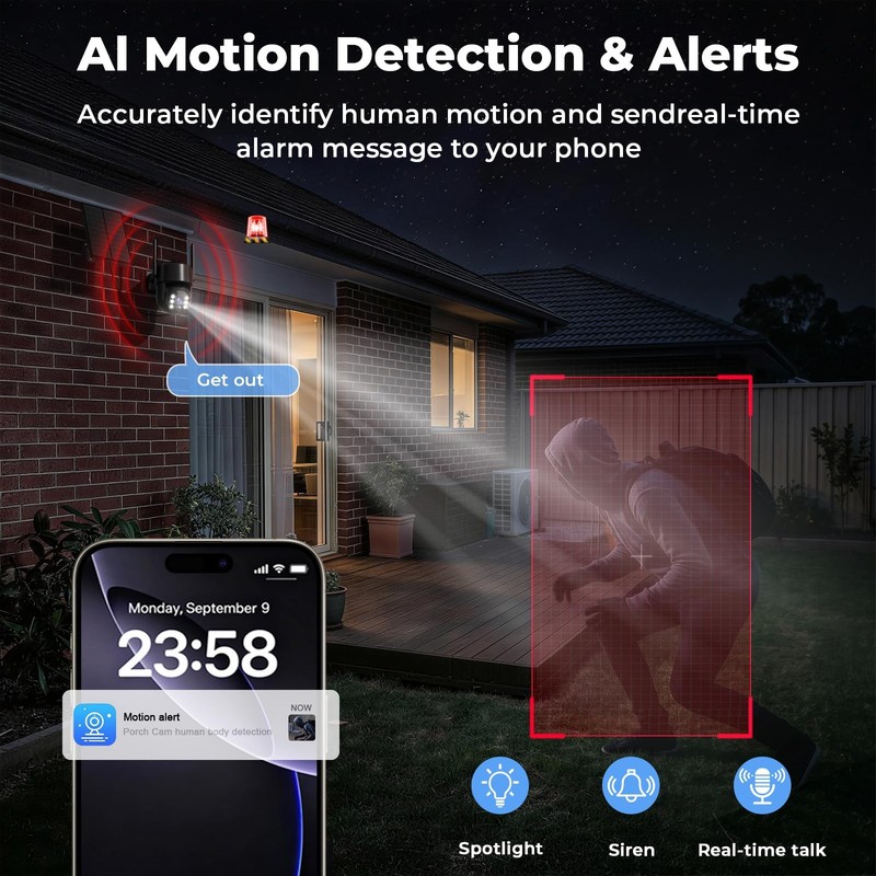 2K Security Cameras Wireless Outdoor, 5G & 2.4 WiFi Cameras for Home Security... gallery