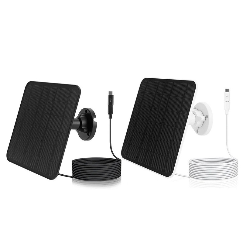 5W/5V Solar Panel For Outdoor Ring Spotlight Camera Security Cam Battery Charger gallery