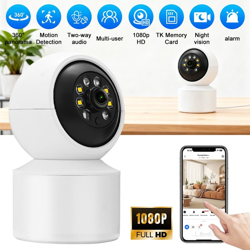 Wireless IP WiFi Security Camera 1080P HD Smart Home Indoor Night Vision Pet Cam