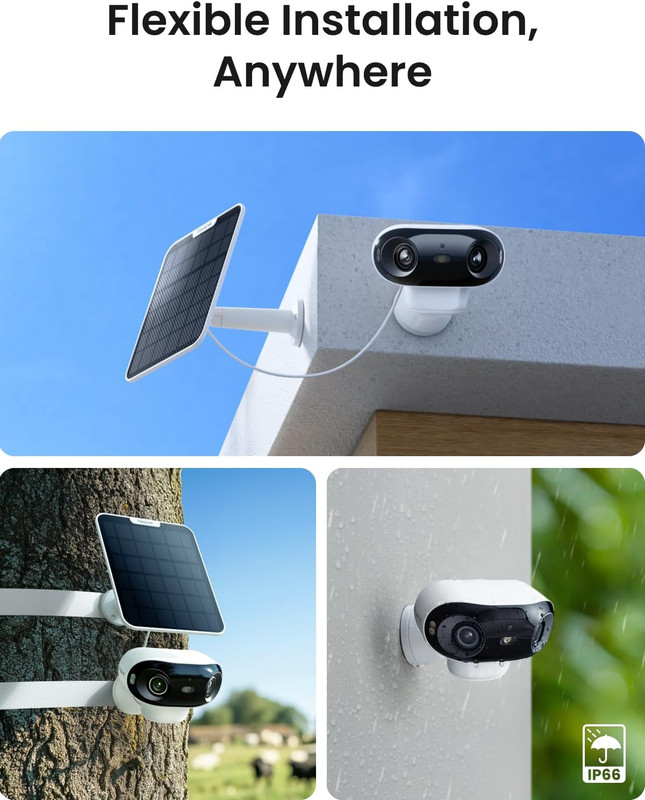REOLINK Argus 4 Pro 4K Solar Camera Outdoor Wireless, 180° Dual-Lens 8MP Camera gallery