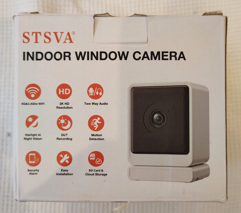 STSVA Indoor Window Security Camera – 3MP , 2K, Wifi, Nightvision