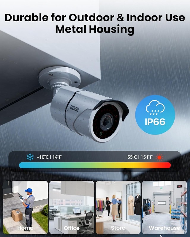 ZOSI 3K Lite Security Camera System 8 Bullet Cameras 1TB gallery