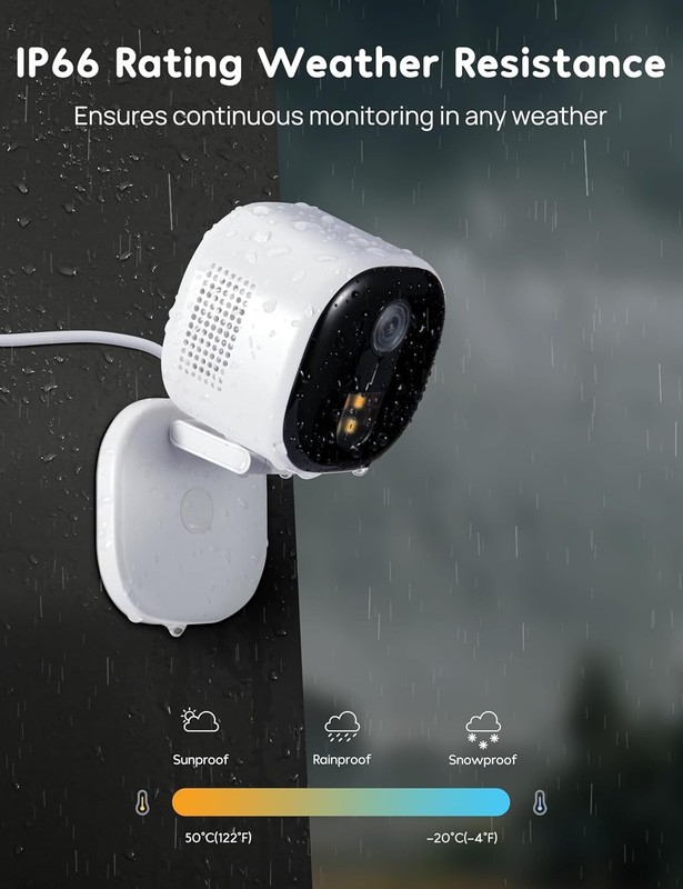 Water-Resistant 2K Wi-Fi Surveillance Camera with Easy Installation & Alerts gallery
