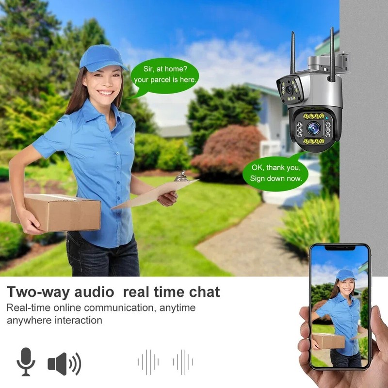 4MP Wifi 4G PTZ Camera Outdoor Security AI Human Detect Night Vision CCTV Camera gallery