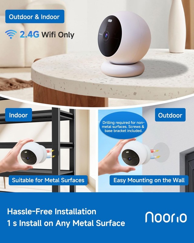 Security Cameras Wireless Outdoor Magnetic, 1080P Battery Powered Indoor Came... gallery