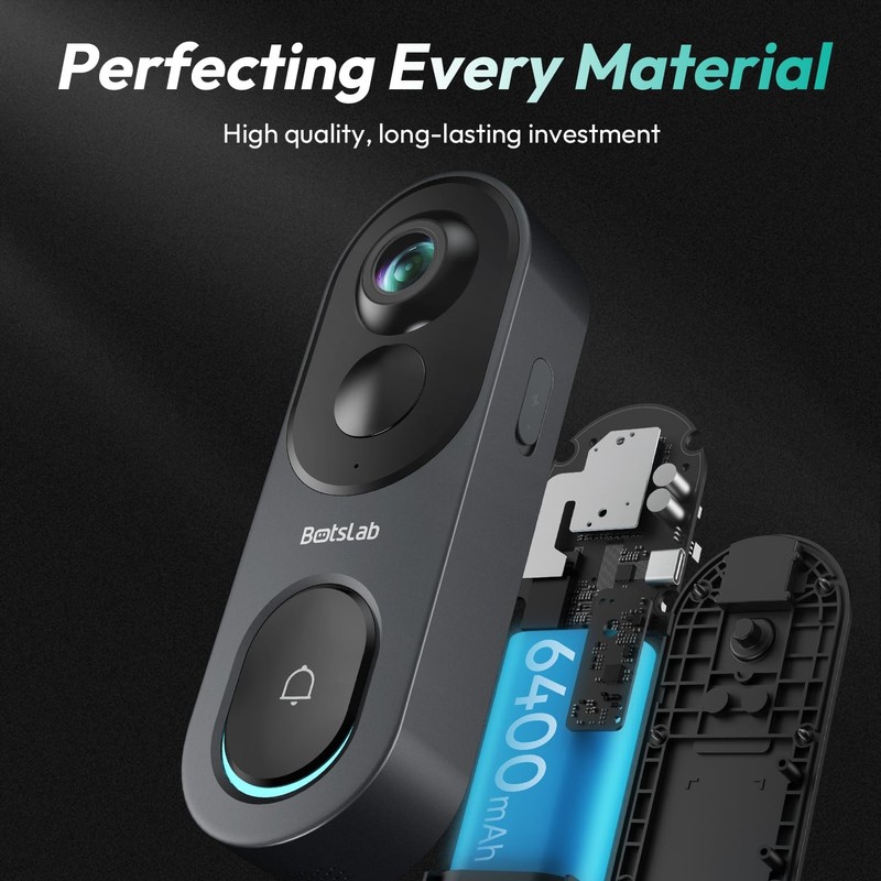 5MP Wireless Video Doorbell Camera,180° Head-to-Toe View, AI Motion Detection... gallery