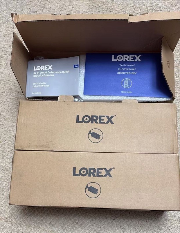 3x Lorex E893AB 4K UHD Smart Deterrence Outdoor Network Bullet Camera New