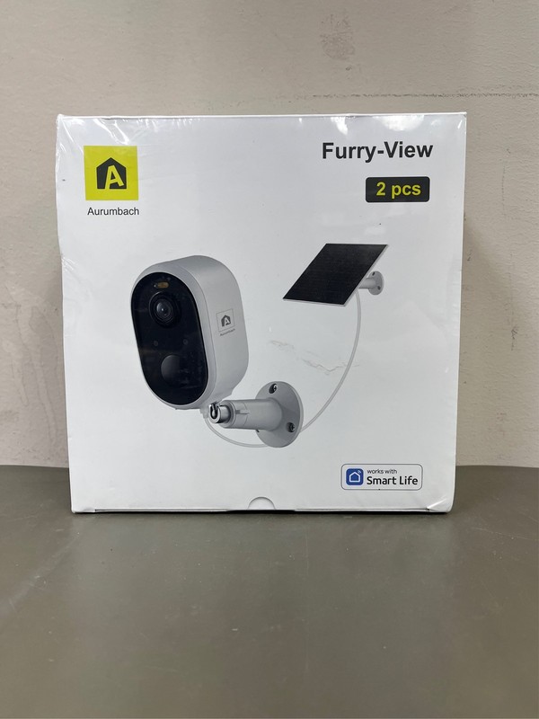 Solar Security Camera Outdoor Wireless 2 Pack, 2K Color Night Vision, Battery Po