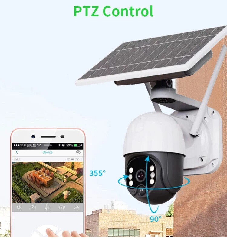 4G Home Security Camera Outdoor Solar Battery Powered Wireless Wifi Cam Pan Tilt gallery