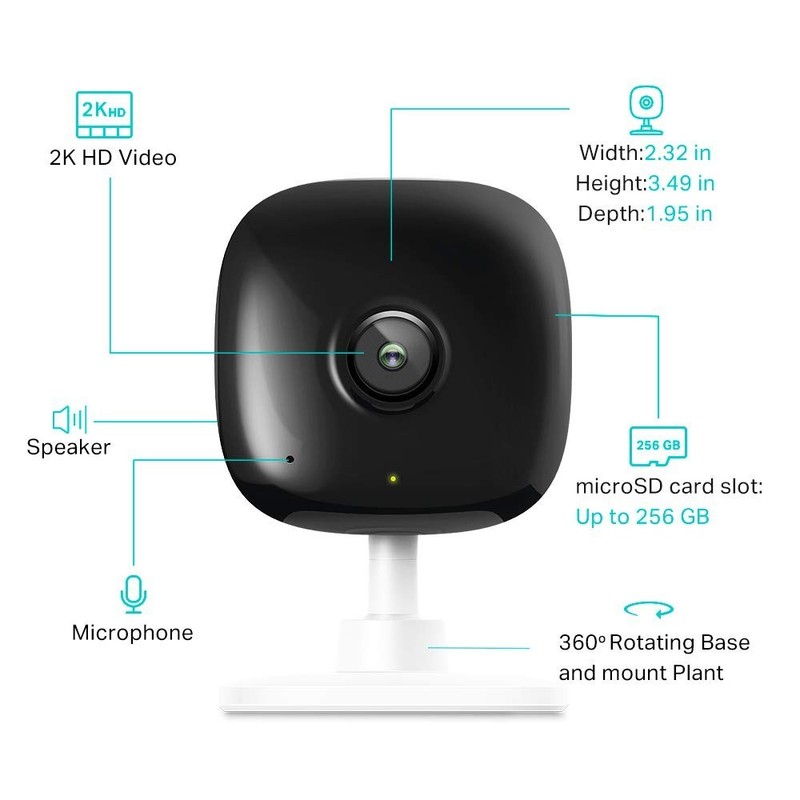 4MP 2K Wired Outdoor Security Camera & 2K QHD Pan/Tilt Indoor Camera Bundle gallery