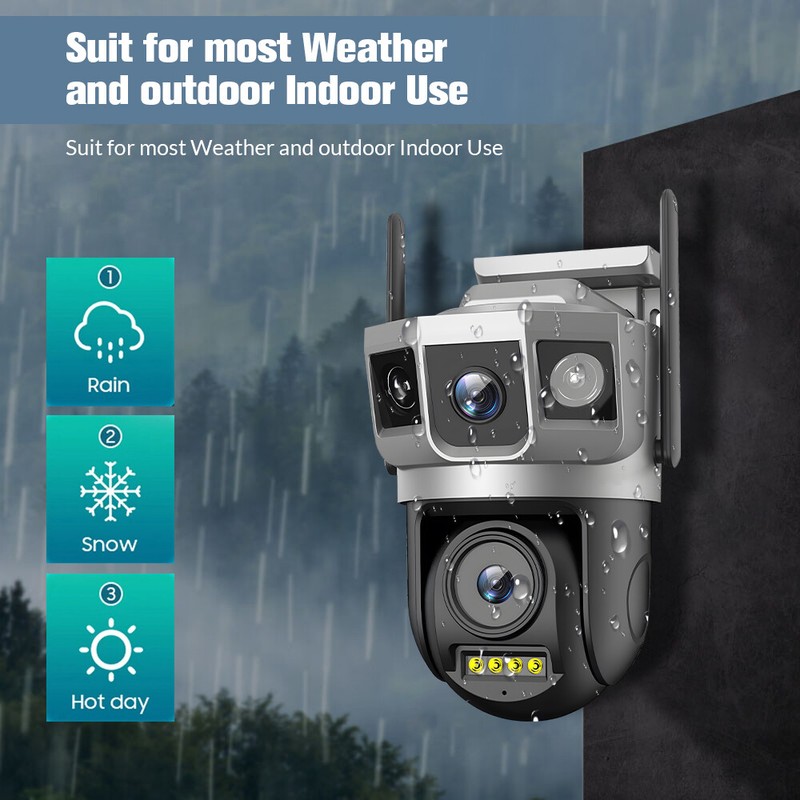 Camara De Seguridad HD WIFI Inalambrica 360° Para Casa Exterior 1080P Con Audio gallery