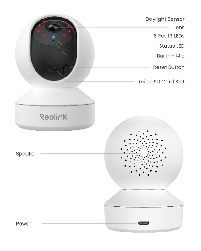 4MP 2K Indoor Camera WiFi 6 Wireless 360 Pet App Person Pet Cry Detection gallery