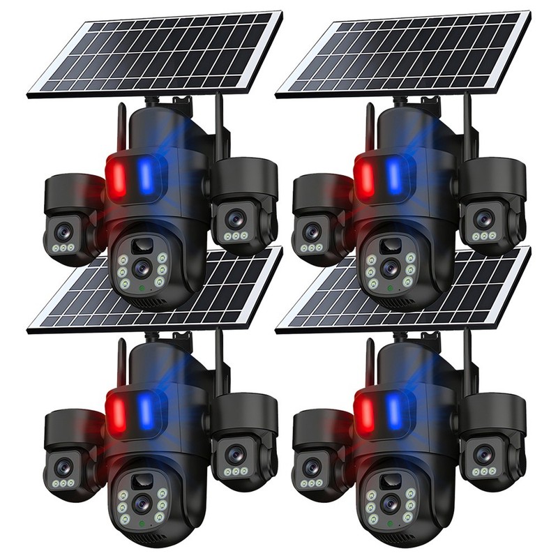 Solar Battery Powered Wireless WiFi Outdoor Pan/Tilt Home Security Camera System