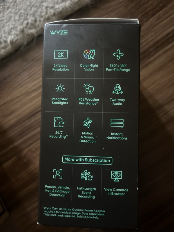 Wyze Duo Cam Pan 2K 360° Indoor/Outdoor Security Camera Color Night Vision gallery