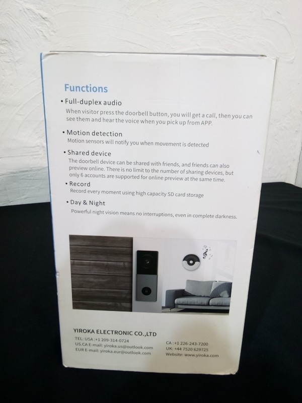 Yiroka Smart Video Doorbell Wireless Camera New! gallery