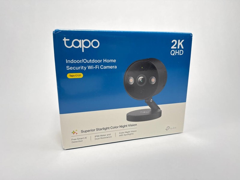 Tapo C121 2K Indoor Outdoor Security Camera Wired Night Vision AI Detect