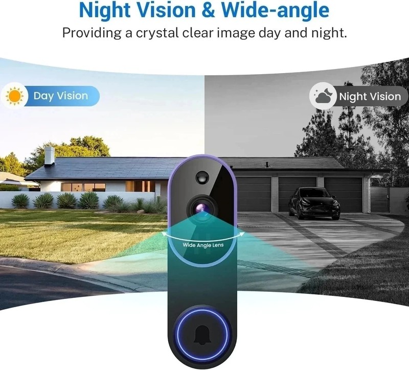 WiFi Ring Doorbell 1080P HD Security Wireless Camera Door Bell With Chime gallery