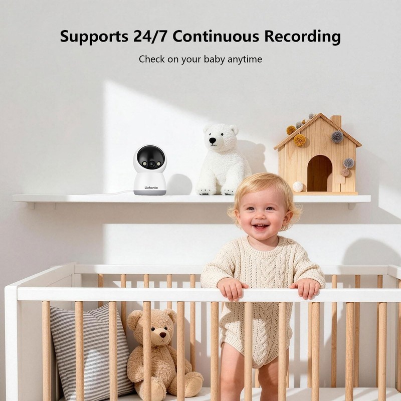 3MP Indoor WiFi Security Camera with 32GB SD Card, Pan/Tilt, Motion Detection gallery