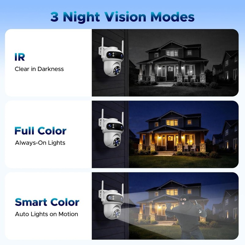 Outdoor Security Camera System 10CH NVR 3K WiFi Wireless CCTV Home Surveillance gallery